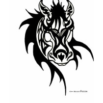 Tribal Horse -T-Shirt by Kim_Souza Tribal Horse -T-Shirt