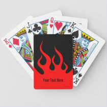 Tribal Hot Red Flames Personalized Playing Cards playing cards