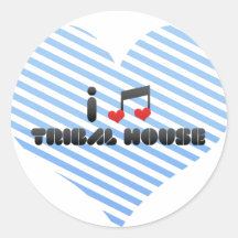 Tribal House Round Sticker
