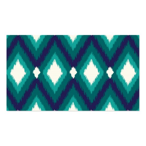 Tribal Ikat Chevron Blank Business Card Template (front side)