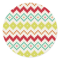 Tribal Inspired Pattern Envelope Seal Round Sticker