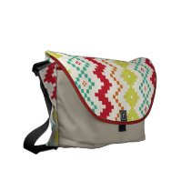 Tribal Inspired Zigzag Rickshaw Messenger Bag