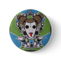 Tribal Lady Pinback Button