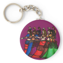 Tribal Line Belly Dancers Key Chain keychains