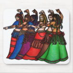 Tribal Line belly dancers Mouse Pads