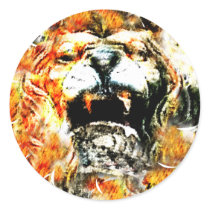 Tribal Lion stickers by evisionarts Tribal Lion stickers