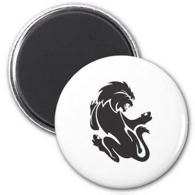Tribal Lion Tattoo Design Magnets by doonidesigns