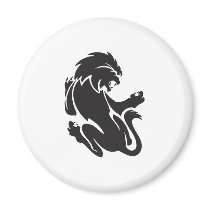 Tribal Lion Tattoo Design magnets
