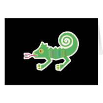 tribal lizard design cards