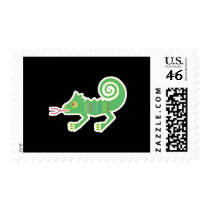 tribal lizard design postage stamps