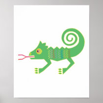 tribal lizard design print