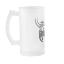 TRIBAL LOGO Frosted 16 oz. Beer Glass mugs