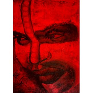 tribal paint face card