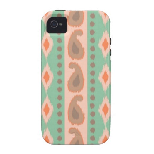Tribal paisley geometric Aztec ikat stripe pattern iPhone 4/4S Covers