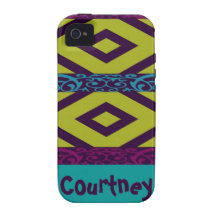 Tribal Pattern with Name Case Mate Vibe iPhone 4 Cases