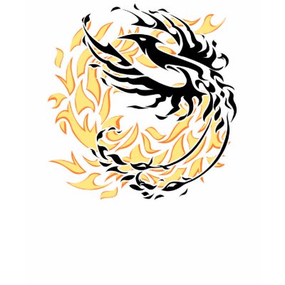 Tribal phoenix T-shirt by TattooTribes