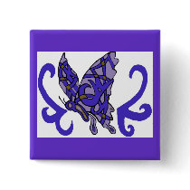 Tribal prp/blu butterfly buttons