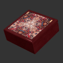 Tribal Psychedelic Earth Lacquered Gift Box gift boxes