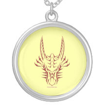 Tribal Red Dragon Head Custom Necklace
