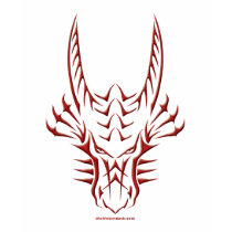Tribal Red Dragon Head t-shirts by thefrozenduck Tribal Red Dragon Head t-shirts