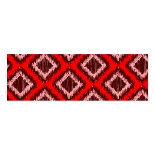 Tribal Red Ikat Modern Chic Pattern Business Card Template