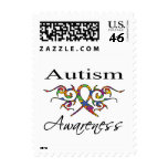 Tribal Ribbon - Autism Awareness Postage Stamps