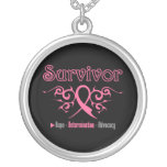 Tribal Ribbon - Breast Cancer Survivor necklaces