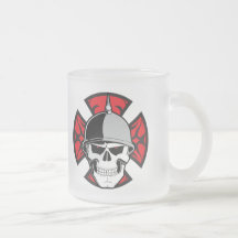 Tribal Round Cross Skull Mug