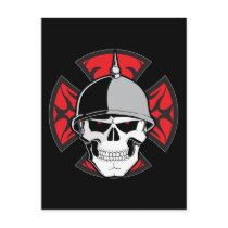 Tribal Round Cross Skull Postcards