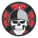 Tribal Round Cross Skull stickers by SkullShock Tribal Round Cross Skull stickers
