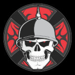 Tribal Round Cross Skull Round Stickers