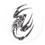 Tribal Scorpion Tattoo Design Round Stickers