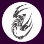 Tribal Scorpion Tattoo Design Round Stickers