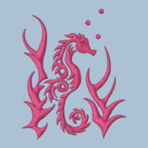 Tribal Seahorse embroidered shirts