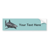 Tribal Shark Bumper Stickers