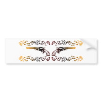 Tribal Six Shooters Bumper Stickers