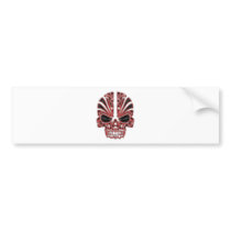 Tribal Skull Bumper Sticker