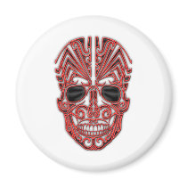 Tribal Skull Fridge Magnet