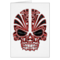 Tribal Skull Greeting Card