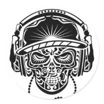 TRIBAL SKULL stickers