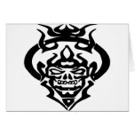 Tribal Skull Tattoo Greeting Cards