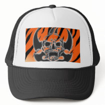 Tribal Skull Tiger Stripes Hat