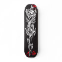 Tribal Skull with Blood Splatter skateboards by DoodleBugTees Tribal Skull with Blood Splatter skateboards