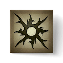 Tribal Solar Thorns Square Button