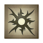 Tribal Solar Thorns Square Magnet