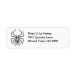 tribal spider design return address label