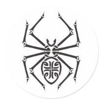 tribal spider design stickers
