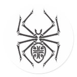 tribal spider design stickers