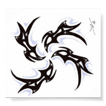 Tribal Spiral Tattoo Art posters