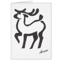 Tribal Hirsch, sepia karten